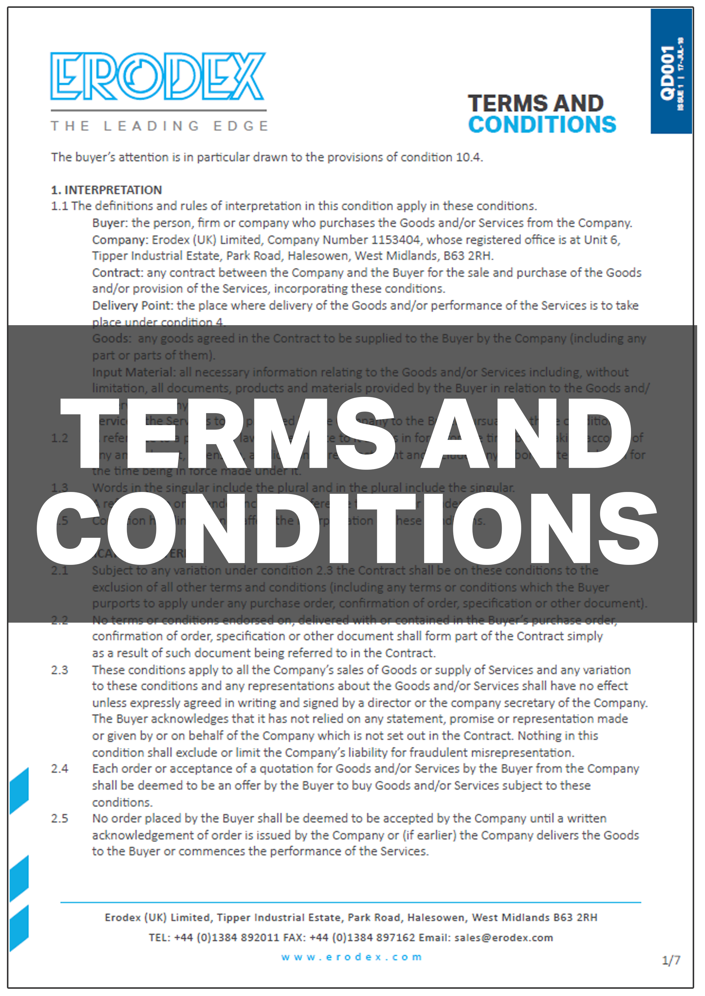 terms and conditions